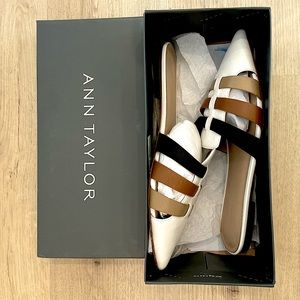 Sydnee Colorblock Leather Pointy Toe Slides - Used